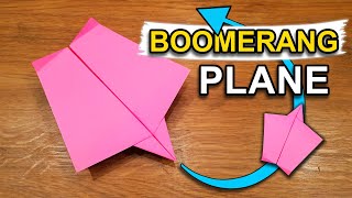 How To Make a Paper Boomerang Airplane  Really Flies Back [upl. by Pepi]