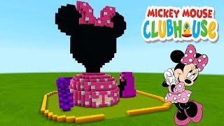 Minecraft Tutorial How To Make a Minnie Mouse Clubhouse House quotMickey Mouse Clubhousequot [upl. by Lugo]