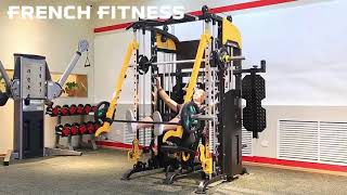 French Fitness FSR90 Functional Trainer Smith amp Squat Rack Machine [upl. by Hairej99]