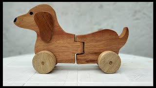 Idea en madera  PERRITO DE MADERA  juguete de madera fácil de hacer  woodworking toy [upl. by Nuoras]