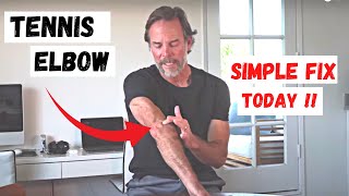 5 Minute Tennis Elbow Fix At Home [upl. by Brendin124]