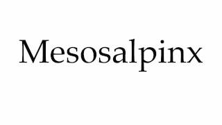 How to Pronounce Mesosalpinx [upl. by Dickenson]