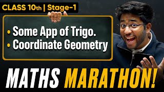 Class 10th Maths Maha Marathon  Some App of Trigonometry amp Coord Geometry 🔥  Shobhit Nirwan [upl. by Ycaj]