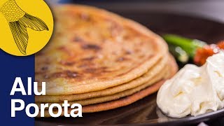 Aloo Paratha Recipe  Dhaba Style Punjabi Aloo Paratha  Potato Stuffed Indian Flatbread [upl. by Maharva]