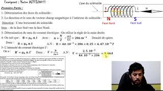 Exercice  Correction  Champ magnétique par une solénoïde 1bac BIOF [upl. by Yspyg]