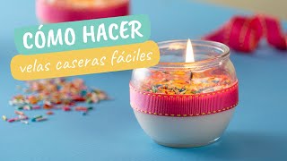 Cómo hacer velas caseras fáciles [upl. by Isied]