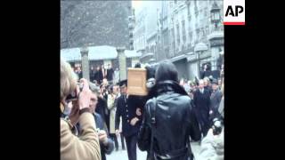 SYND010371 FUNERAL OF POPULAR FRENCH ACTOR FERNANDEL [upl. by Soulier]