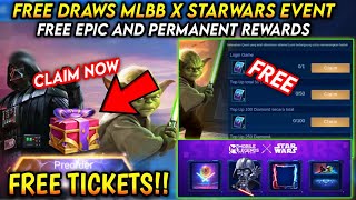 HOW TO GET FREE DRAWS IN MLBB X STARWARS EVENT AND CLAIM FREE GALACTIC TICKET NOW  MLBB [upl. by Zrike]