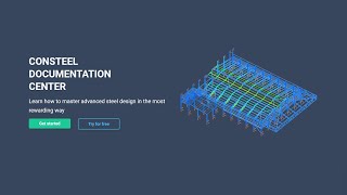 Introducing the New Consteel Documentation Center [upl. by Monika304]