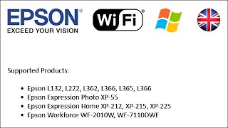 How to setup Epson printers to use WiFi 2014 Win EN [upl. by Lleynod]