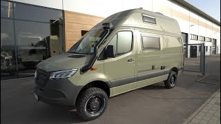 Unter 35to Mercedes Sprinter Wohnmobil 4x4 HRZ Safari 2021 Offroad Expeditions Weltreisemobil [upl. by Mccowyn]