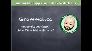 Grammatica woordsoorten  LW ZN WW VZ BN [upl. by Mungo862]