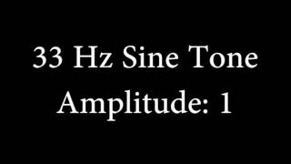 33 Hz Sine Tone Amplitude 1 [upl. by Edlun]