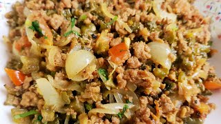 Keema charangli chonga  Caralluma fimbriata with mutton mince  چرانگلیاں قیمہ [upl. by Nyrrad]