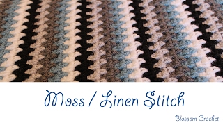 Simple Crochet Moss  Linen Stitch Tutorial [upl. by Kolb304]