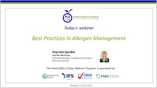 Best Practices in Allergen Management [upl. by Larret72]