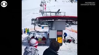 Georgia Ski Lift Failure Sends People Flying Into Air At Least 10 Injured [upl. by Atener]