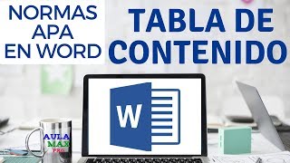 Tabla de Contenido en Word con Normas APA [upl. by Wagstaff]