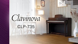 Yamaha Clavinova CLP735 Digital Piano Overview [upl. by Nyrrek]