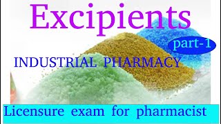 pharmaceutical excipients  Industrial pharmacy  Additive  Part1 [upl. by Ahsenwahs]