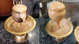 TANDOORI CHAI  Extremely Hot Pot Tea  Indian Street Food [upl. by Nawud]