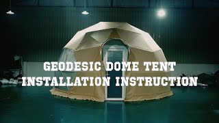 6M Geodesic Dome Tent Installation Instruction Step by Step [upl. by Adiel266]