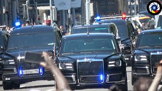 Russian President Vladimir Putins Motorcade Arrives in Geneva to meet Joe Biden [upl. by Eseret]