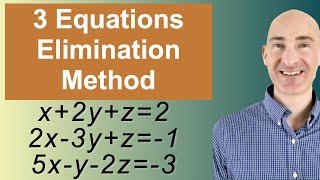 Solving Systems of 3 Equations Elimination [upl. by Shantee959]