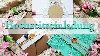 DIY Hochzeitseinladung Paper Pocket Tutorialdeutsch [upl. by Halimak]