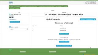 How to Take a Quiz in Moodle 31 [upl. by Awram]