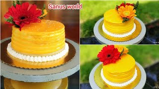 വായിലിട്ടാൽ അലിഞ്ഞു പോകുംsuper tasty mango truffle cake👌😋 recipe malayalamsanus world [upl. by Akinak]