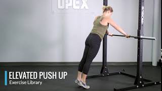 Incline Push Up on Bar  OPEX Exercise Library [upl. by Cinimod939]