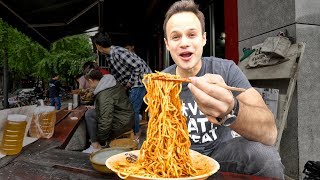 Chinese Street Food DAN DAN NOODLE Tour in Sichuan China  INSANELY GOOD and SPICY Szechuan Noodles [upl. by Aihsele]