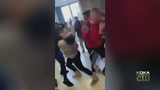 Fight Breaks Out In Hallway Of Highlands High School [upl. by Neelyam248]