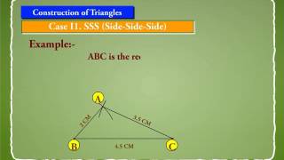 Construction of Triangles SAS ASA and RHS [upl. by Grewitz]