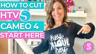 👻 First Silhouette CAMEO 4 Heat Transfer Vinyl Shirt for Beginners [upl. by Nogam]