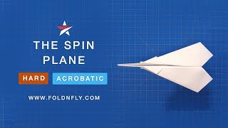 ✈ Trick Paper Airplane Tutorial  The Spin Plane that Loops and Twirls  Fold N Fly [upl. by Etselec488]