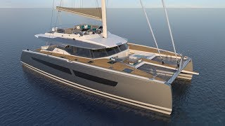 Fountaine Pajot 67  The 195m catamaran at Cannes 2018 boatshow [upl. by Alyson]