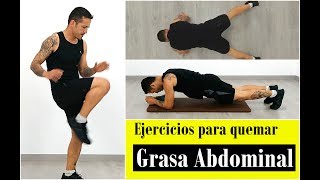 Ejercicios para quemar grasa abdominal en casa rápido [upl. by Eeleak]