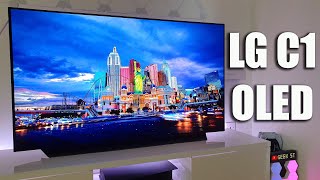 NEW 2021 LG C1 OLED Unboxing and Setup  EVERYTHING YOU NEED TO KNOW [upl. by Nolrev756]