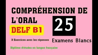 DELF B1  Compréhension de loral no 25 [upl. by Slotnick]