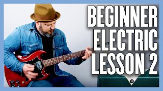 Beginner Electric Guitar Lesson 1 FINGER POWER CHORDS [upl. by Turoff]