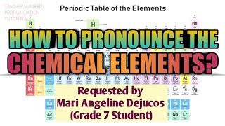 HOW TO PRONOUNCE THE 118 ELEMENTS IN PERIODIC TABLE  Teacher Maureen [upl. by Richie]