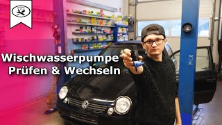 Wischwasserpumpe prüfen amp wechseln  Check and change washer fluid pump  VitjaWolf  HD [upl. by Ahteral628]