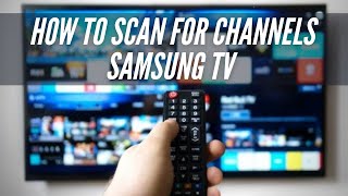 How To Scan for Channels on Samsung TV [upl. by Frangos543]