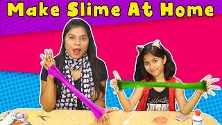 How to Make Easy Slime At Home  Kids Making Slime At Home Only Two Ingredients [upl. by Edyaw]