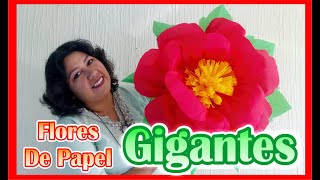 DIY  Como Hacer Flores De Papel Crepe  GIGANTES [upl. by Eocsor]