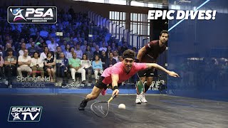 Squash 10 EPIC DIVES from the PSA World Tour [upl. by Ilonka]