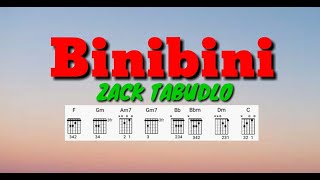 BINIBINI  ZACK TABUDLO Lyrics amp Chords [upl. by Nagram]