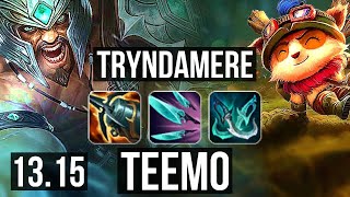 TRYNDA vs TEEMO TOP  815 Rank 8 Trynda Godlike  NA Grandmaster  1315 [upl. by Lorie]